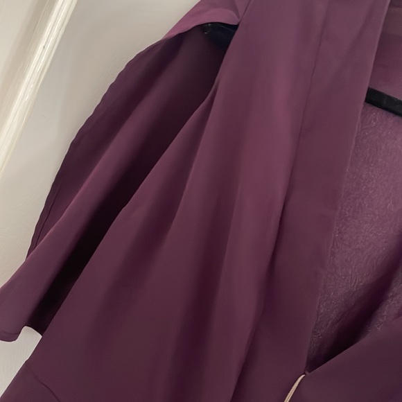 Plum Caplet Sleeved Jumpsuit - Picture 5 of 8